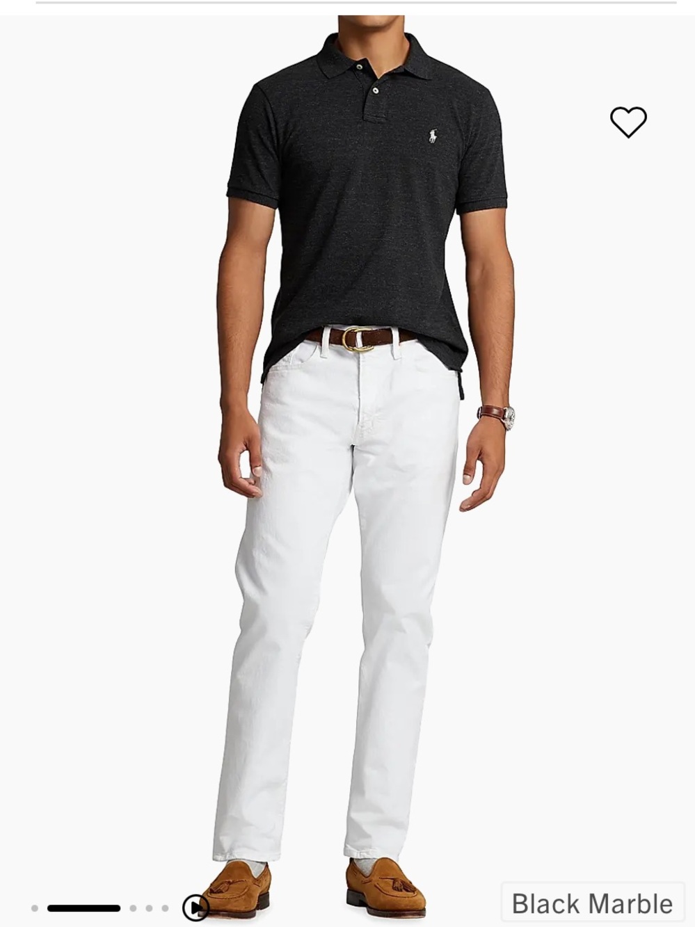 Ralph Lauren Men's Slim Fit Polo with White Pony
